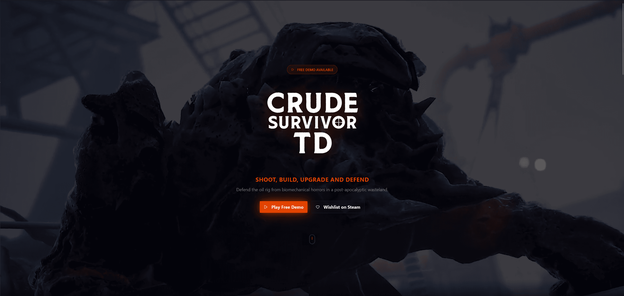 Crude Survivor Website Screenshot